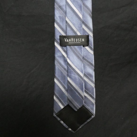 VAN HEUSEN | Stain Shield | 100% Silk | Striped Necktie - Picture 2 of 8